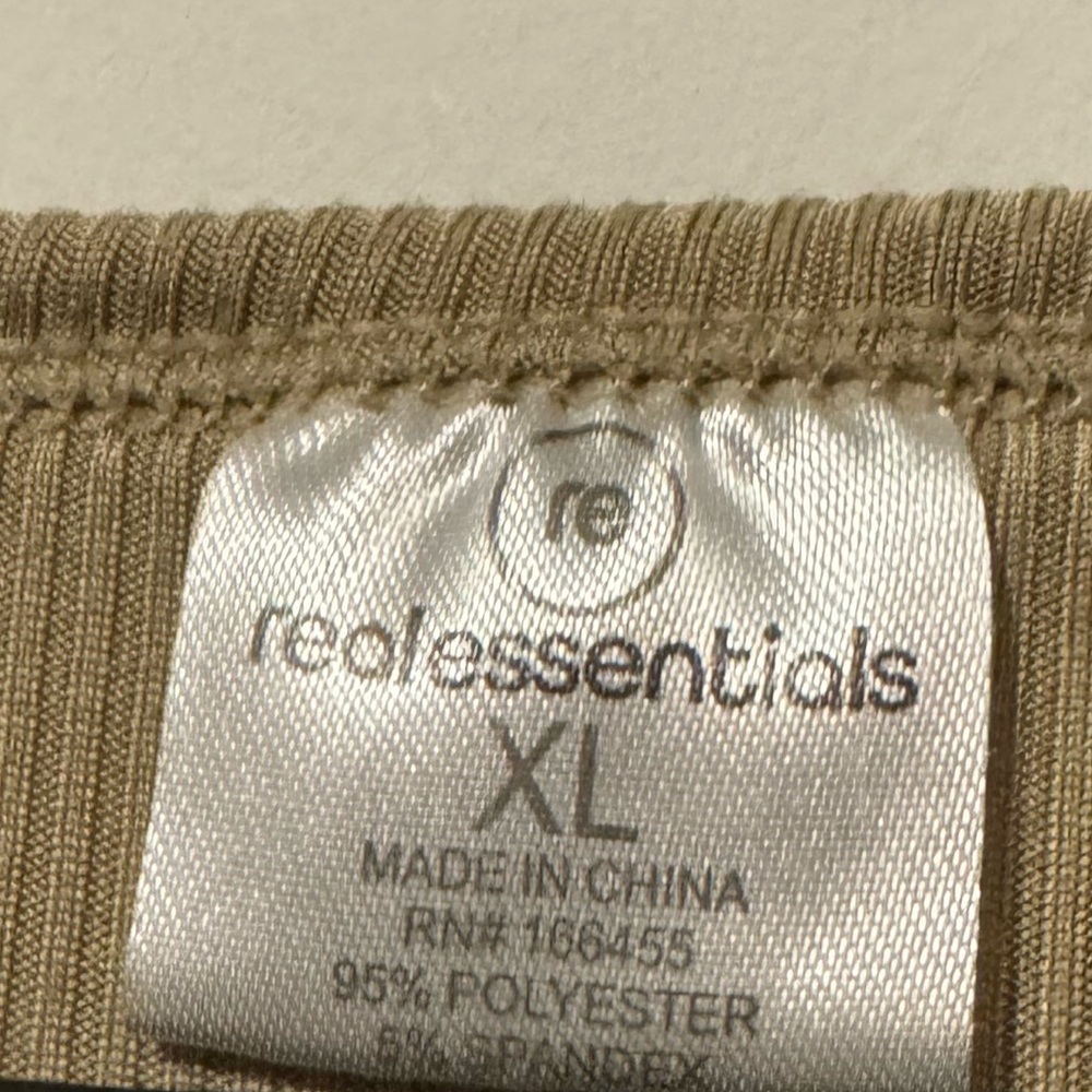 Realessentials Tan Ribbed T-Shirt - Picture 3 of 3